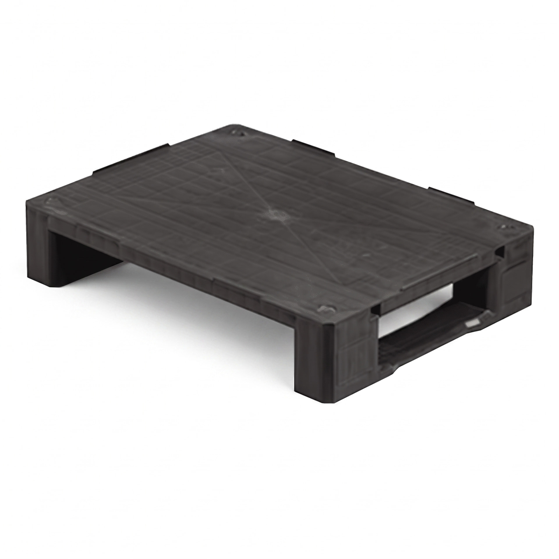 Plastic pallet 800 x 600 mm with two runners, illustrative reference view