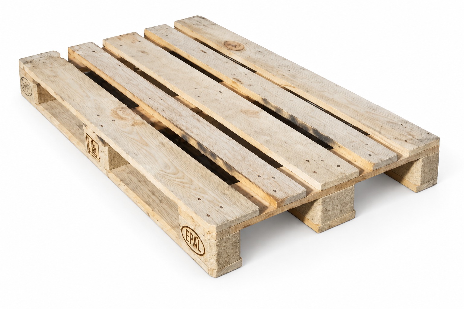 Grade 1 Euro Wooden Pallet 1200 x 800mm - front corner view