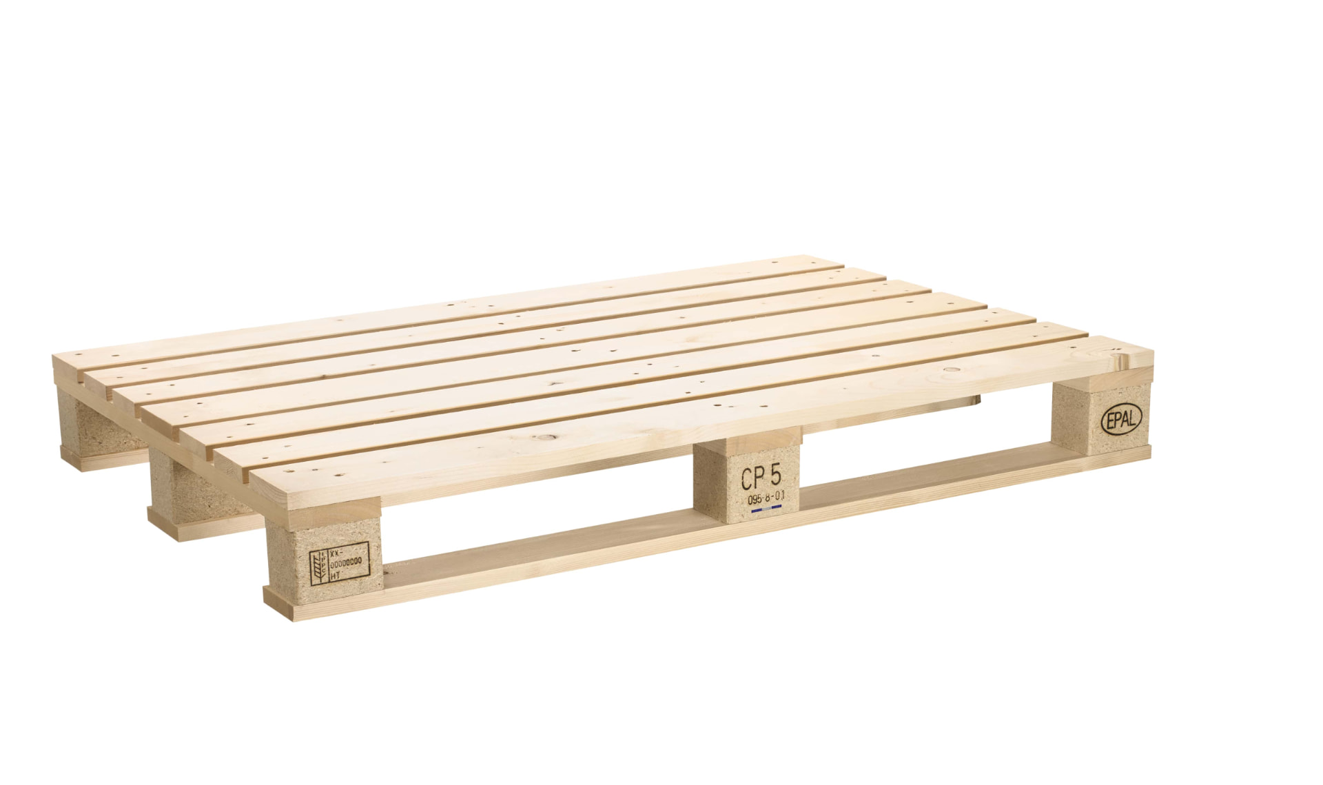 CP5 chemical pallet 760 x 1140 mm, three-quarter view