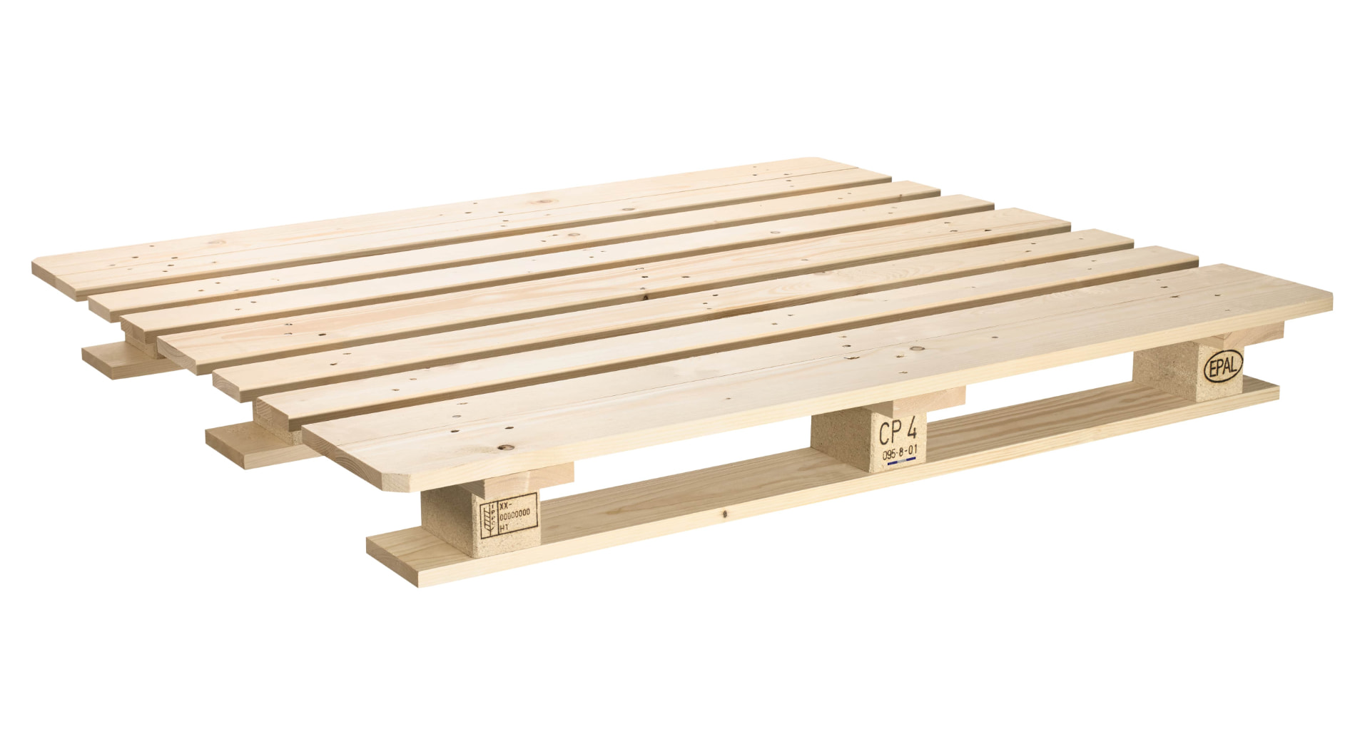 CP4 chemical pallet 1100 x 1300 mm, three-quarter view
